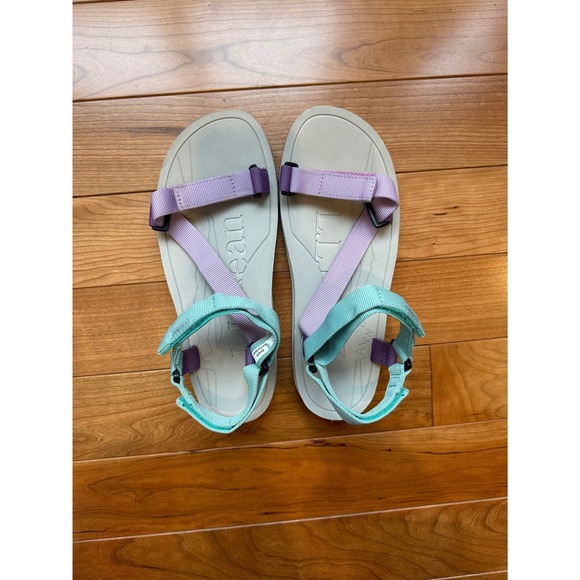 LL Bean Womens Katahdin Sport Sandals Purple Teal Strappy Hiking Shoes Size 9 - Picture 2 of 6